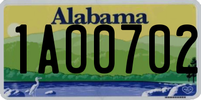 AL license plate 1AO0702