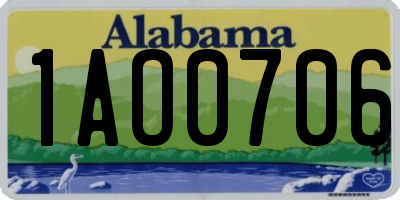 AL license plate 1AO0706