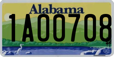AL license plate 1AO0708