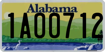 AL license plate 1AO0712