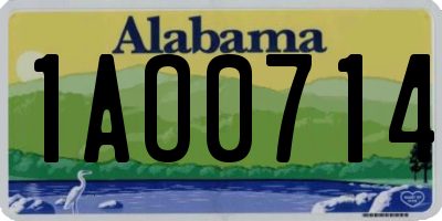 AL license plate 1AO0714