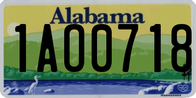 AL license plate 1AO0718