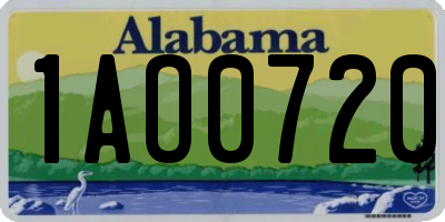 AL license plate 1AO0720