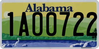 AL license plate 1AO0722