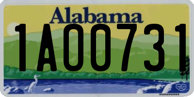 AL license plate 1AO0731