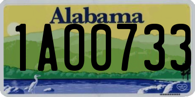 AL license plate 1AO0733
