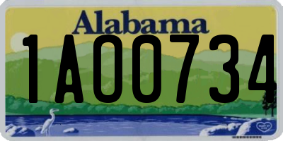 AL license plate 1AO0734