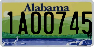 AL license plate 1AO0745