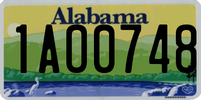 AL license plate 1AO0748