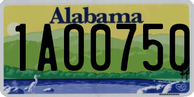 AL license plate 1AO0750
