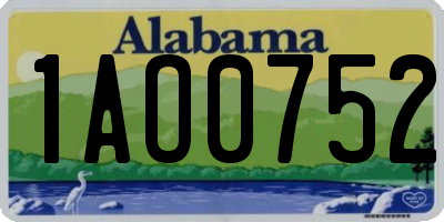 AL license plate 1AO0752