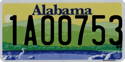 AL license plate 1AO0753