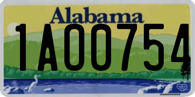 AL license plate 1AO0754