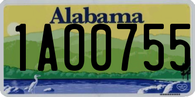 AL license plate 1AO0755