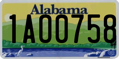 AL license plate 1AO0758