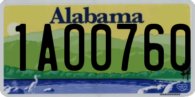 AL license plate 1AO0760