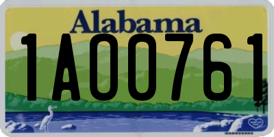 AL license plate 1AO0761