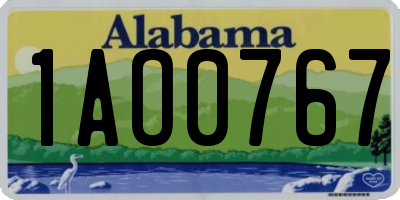 AL license plate 1AO0767