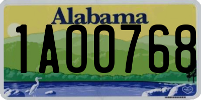 AL license plate 1AO0768