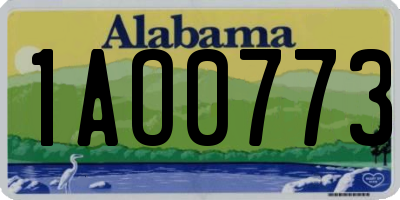 AL license plate 1AO0773