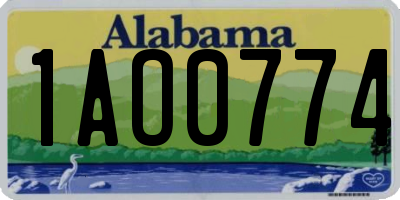 AL license plate 1AO0774