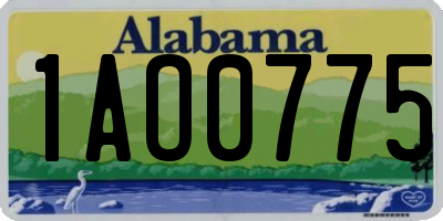 AL license plate 1AO0775