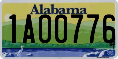 AL license plate 1AO0776