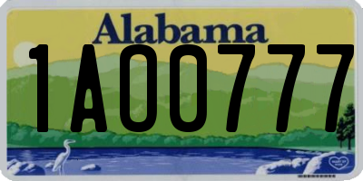 AL license plate 1AO0777