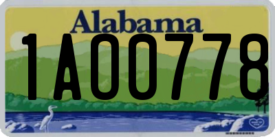 AL license plate 1AO0778