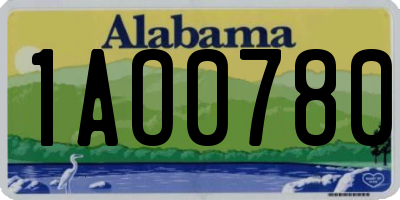 AL license plate 1AO0780
