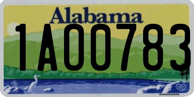 AL license plate 1AO0783