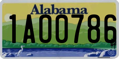 AL license plate 1AO0786