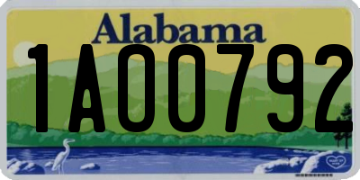 AL license plate 1AO0792
