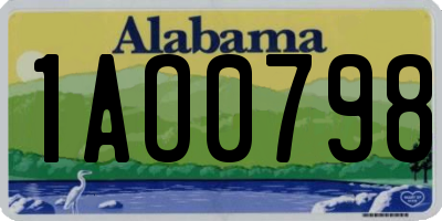 AL license plate 1AO0798