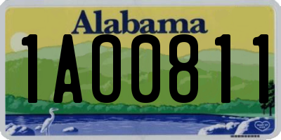 AL license plate 1AO0811