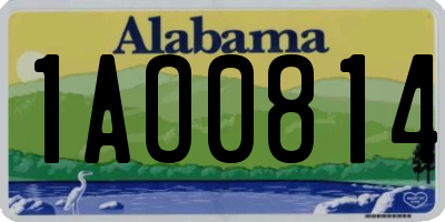 AL license plate 1AO0814