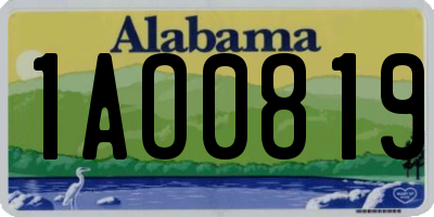 AL license plate 1AO0819
