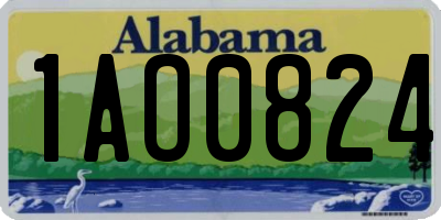 AL license plate 1AO0824