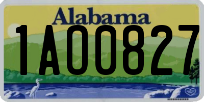 AL license plate 1AO0827