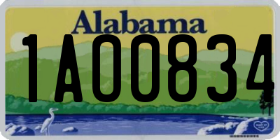 AL license plate 1AO0834
