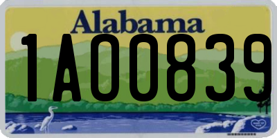 AL license plate 1AO0839