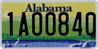 AL license plate 1AO0840