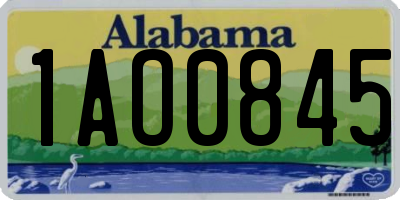 AL license plate 1AO0845