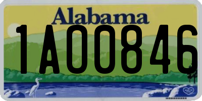 AL license plate 1AO0846