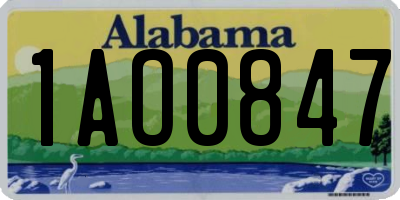 AL license plate 1AO0847