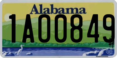 AL license plate 1AO0849
