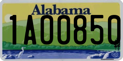 AL license plate 1AO0850