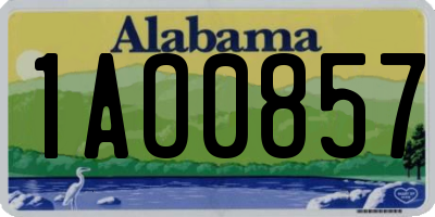 AL license plate 1AO0857