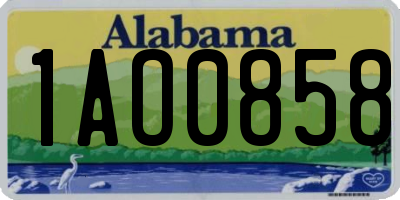 AL license plate 1AO0858