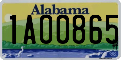 AL license plate 1AO0865